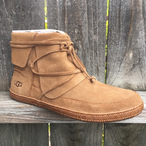 Ugg Womens Boots Sz 9 Reid Leather Chestnut